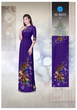 Load image into Gallery viewer, 1 Set - Ao Dai - Traditional Vietnamese Long Dress Collections with Pants - Silk 3D - All Size - Hoa Cuc
