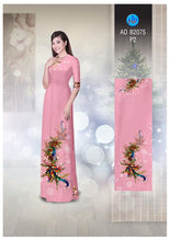 Load image into Gallery viewer, 1 Set - Ao Dai - Traditional Vietnamese Long Dress Collections with Pants - Silk 3D - All Size - Hoa Cuc
