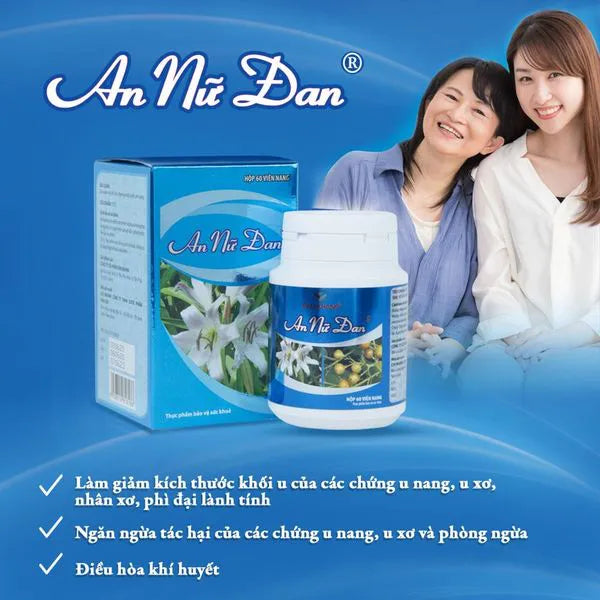 02 Boxs - Viên uống An Nữ Đan Dân Khang hỗ trợ điều trị u xơ tử cung (60 viên)
