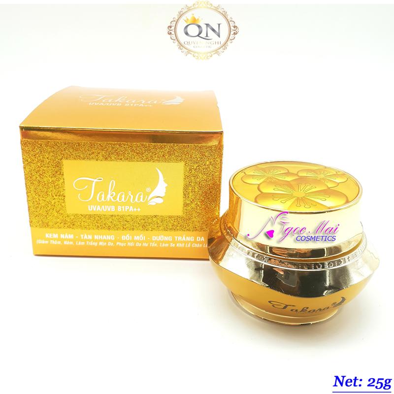 Kem Nám, Tàn nhang, Đồi mồi, Dưỡng trắng da, Giảm thâm, Se khít lỗ chân lông 9 in 1 TAKARA (25g)