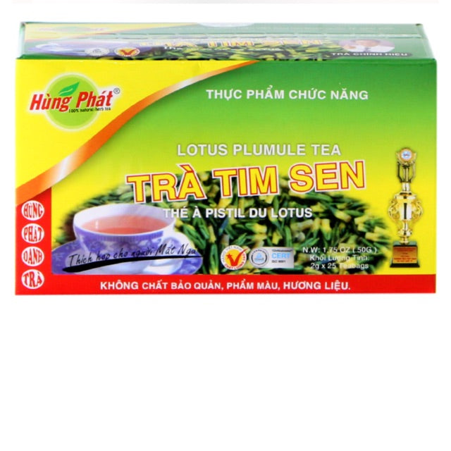 2 Boxs-  Tra Hung Phat - Hung Phat Tea -Trà Tim Sen - Lotus Plumule Tea
