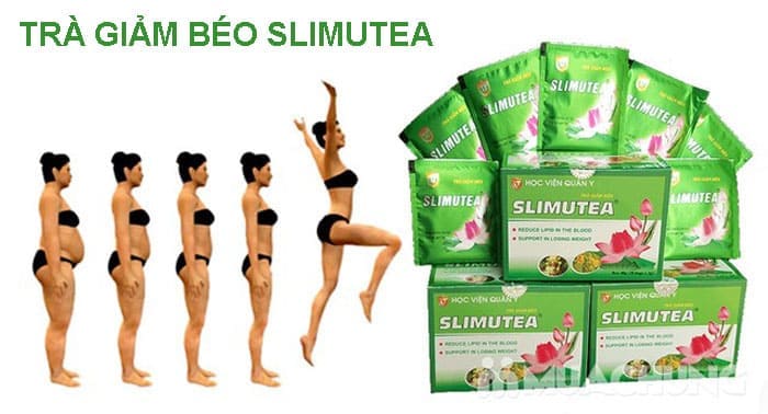 02 Boxs - Trà Slimutea Học Viện Quân Y - Giúp hỗ trợ hạ mỡ máu - Giảm cân an toàn