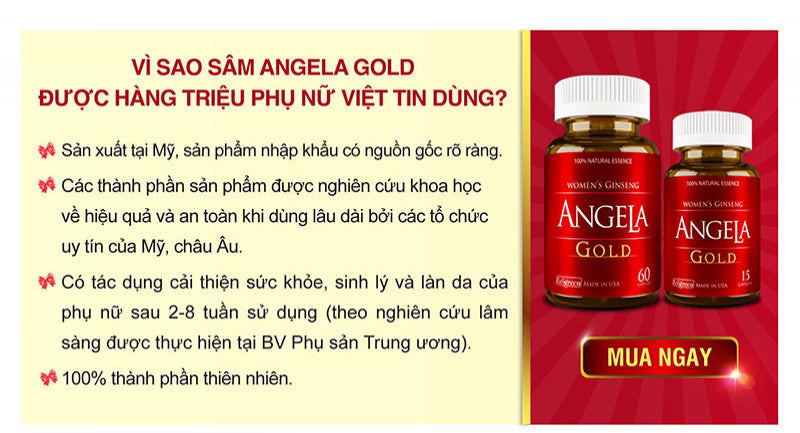 01 Box (60 Capsules/box) Women's Ginseng Angela Gold by Ecogreen 60 Capsules