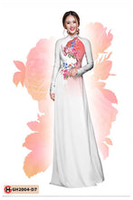 Load image into Gallery viewer, 1 Set - Ao Dai - Traditional Vietnamese Long Dress Collections with Pants - Silk 3D - All Size - Hoa Cuc
