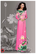 Load image into Gallery viewer, 1 Set - Ao Dai - Traditional Vietnamese Long Dress Collections with Pants - Silk 3D - All Size - Hoa Cuc
