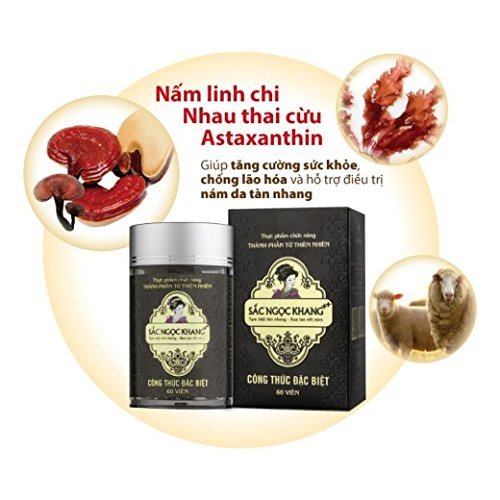02 box - 60 caps Sac Ngoc Khang ++ pigmentation melasma freckles - Vien Uong Sac Ngoc Khang ++