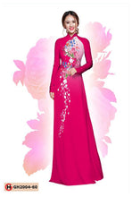 Load image into Gallery viewer, 1 Set - Ao Dai - Traditional Vietnamese Long Dress Collections with Pants - Silk 3D - All Size - Hoa Cuc

