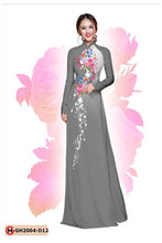 Load image into Gallery viewer, 1 Set - Ao Dai - Traditional Vietnamese Long Dress Collections with Pants - Silk 3D - All Size - Hoa Cuc
