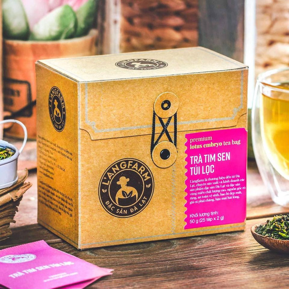 02Boxs*hộp -  25 tépTrà tim sen túi lọc L'angfarm, Được chế biến từ nguyên liệu tự nhiên, hương vị thơm ngon.