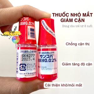02 Boxs*5ml -Nhỏ Mắt Sancoba Nhật Bản Chống Cận Thị 5ml