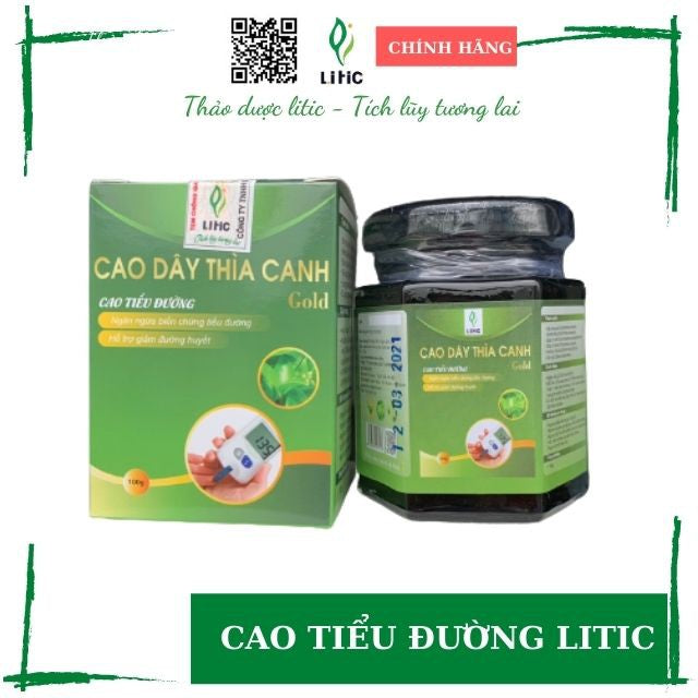 Cao dây thìa canh LITIC 100g giúp hạ đường huyết, tốt cho người đái tháo đường , người bị tiểu đường - Cao tiểu đường