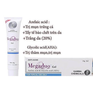 Megaduo Gel giảm mụn ẩn, giảm thâm, dưỡng da - Megaduo AHA - Megaduo Plus 15g