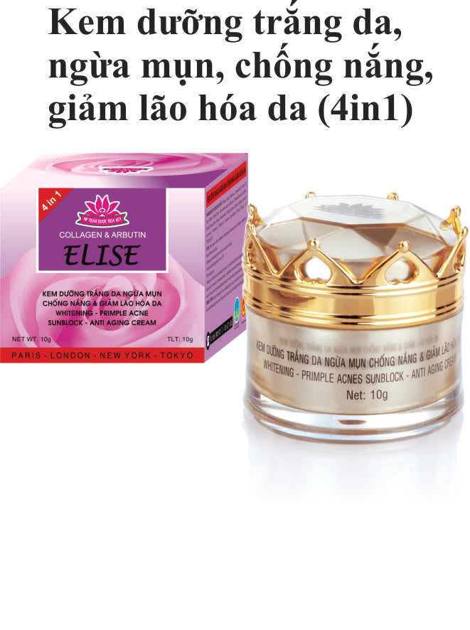02 Boxs - ELISE KEM DƯỠNG TRẮNG DA NGỪA MỤN, CHỐNG NẮNG& GIẢM LÃO HÓA 10G