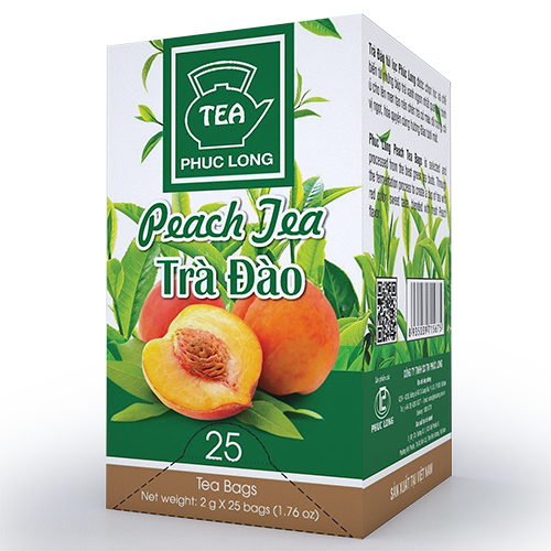 02 Boxs - - Tea Phuc Long -Tea VietNam -  Trà Đào Túi Lọc