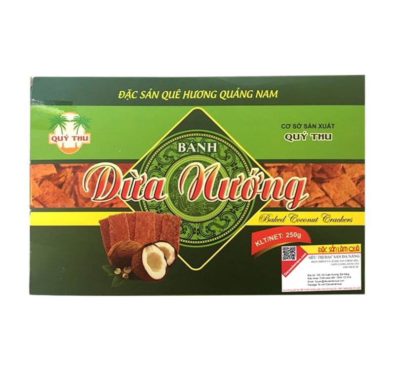Bánh dừa nướng Quý Thu hộp (Đặc Biệt)  5 gói