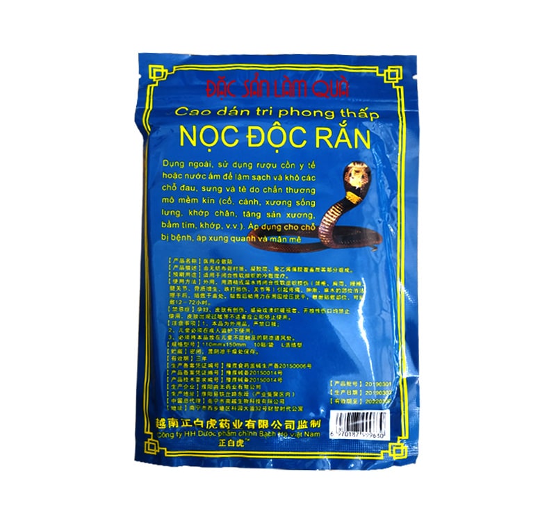 5 packs * 10 pieces - Cao dán trị phong thấp Nọc độc rắn