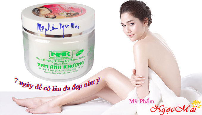 NAM ANH KHƯƠNG - Kem dưỡng trắng da toàn thân dưỡng chất Bùn khoáng và Ngọc trai đen (120g)