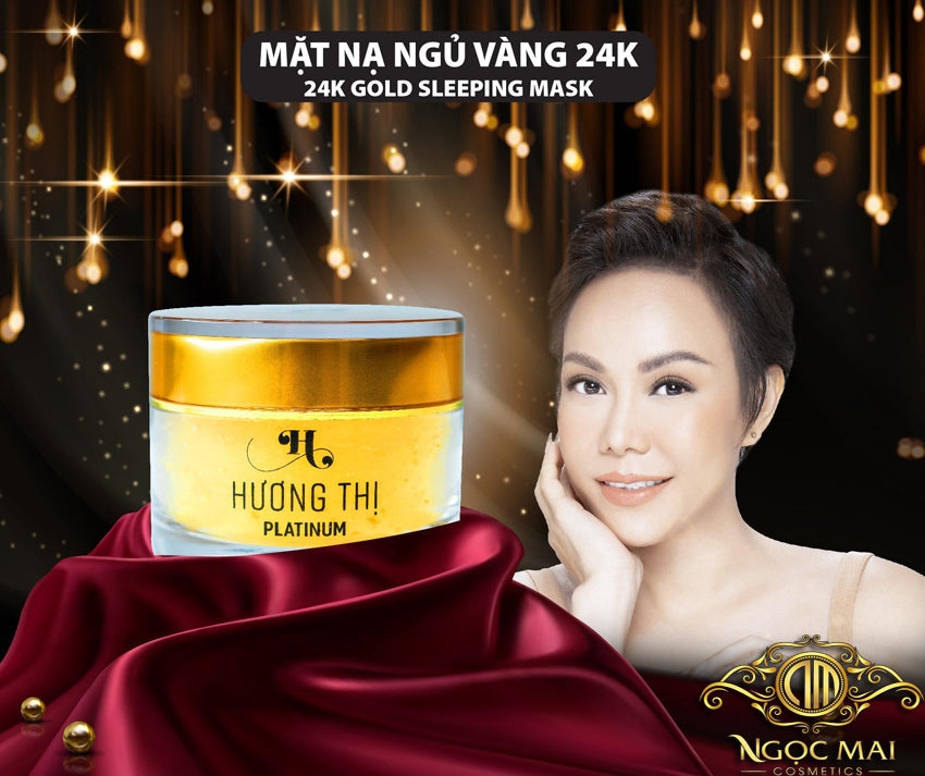 Mặt nạ ngủ tinh chất vàng 24K HƯƠNG THỊ PLATINUM (60g)