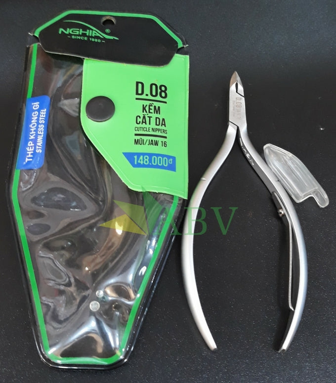 2 PCS - Kềm Chuyên Dụng -  Kềm Nghĩa -  Nghia Cuticle Nippers  D08
