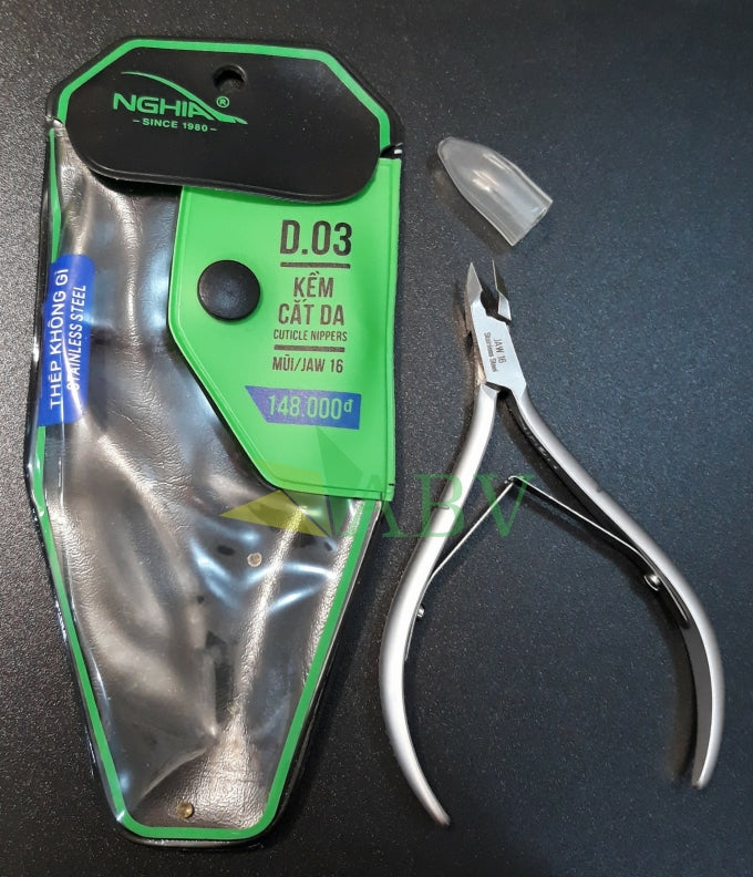 2 PCS - Kềm Chuyên Dụng -  Kềm Nghĩa -  Nghia Cuticle Nippers  D03