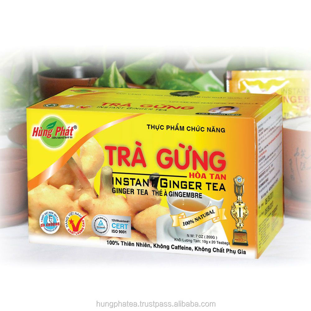 02 Boxes  --  Tra Hung Phat - Hung Phat Tea - Trà Gừng - Instant Ginger Tea
