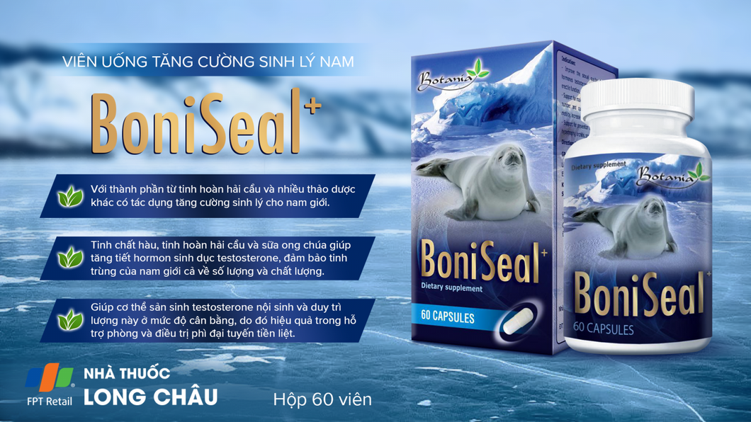 Viên uống BoniSeal Viva hỗ trợ điều trị vô sinh nam, chống mãn dục nam (60 viên)