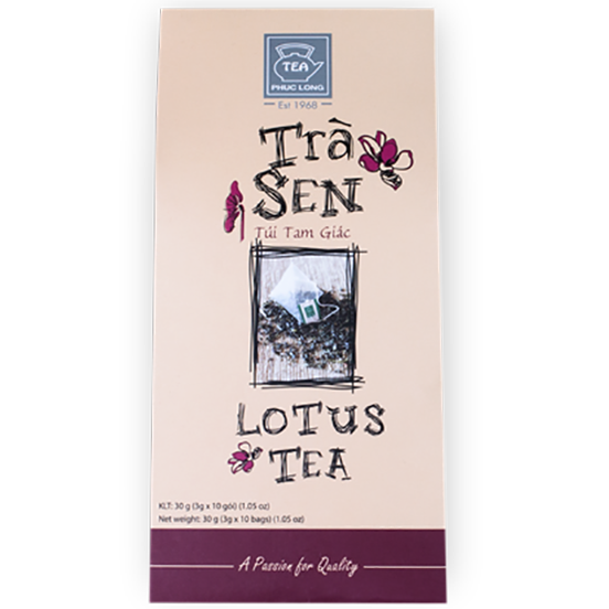 02 Boxs - - Tea Phuc Long -Tea VietNam -  Trà Sen Túi Tam Giác