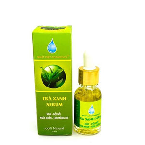02 Boxs - Serum trị nám, Đồi mồi, Ngừa nhăn, Làm trắng da dưỡng chất trà xanh Nhật Việt Cosmetics (15ml)