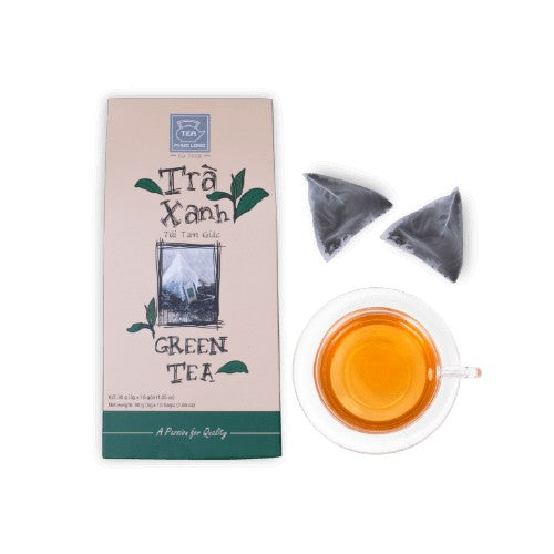 02 Boxs - - Tea Phuc Long -Tea VietNam -  Trà Xanh Túi Tam Giác