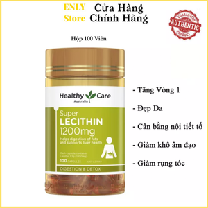 01 Box*100 tablets -Mầm đậu nành Úc healthy care Superlecithin 100viên