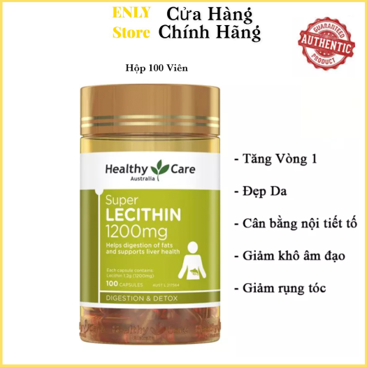 01 Box*100 tablets -Mầm đậu nành Úc healthy care Superlecithin 100viên