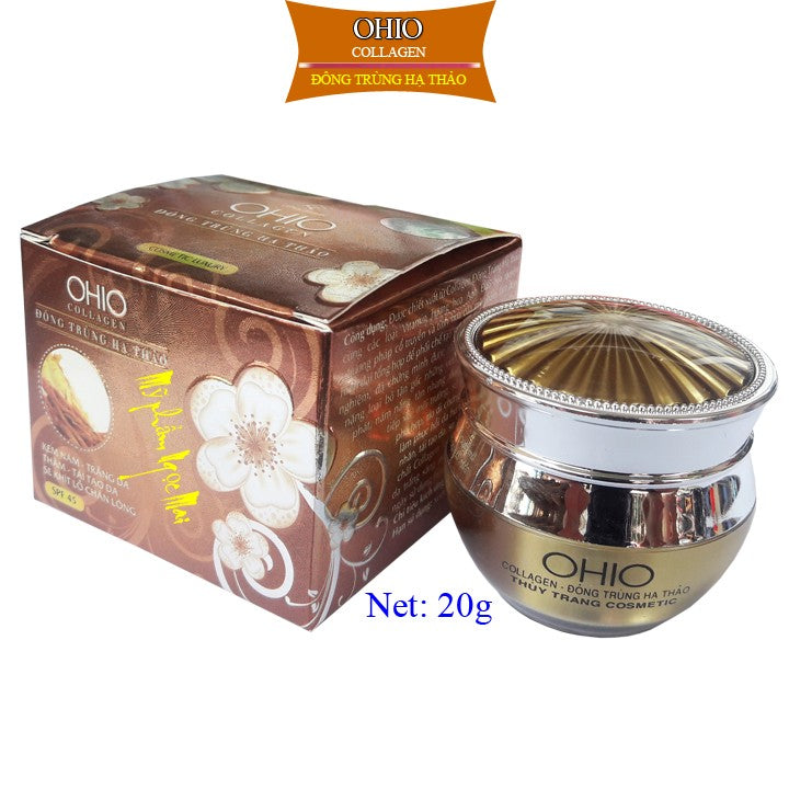 02 Boxs - Kem trị Nám - Trắng Da - Thâm - Tái Tạo - Se Khít Lỗ Chân Lông OHIO Collagen - Đông Trùng Hạ Thảo (20g)