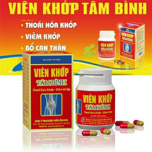 02 Box - Viên Uống Hỗ Trợ Khắc Phục Thoái Hóa Khớp Viên Khớp Tâm Bình