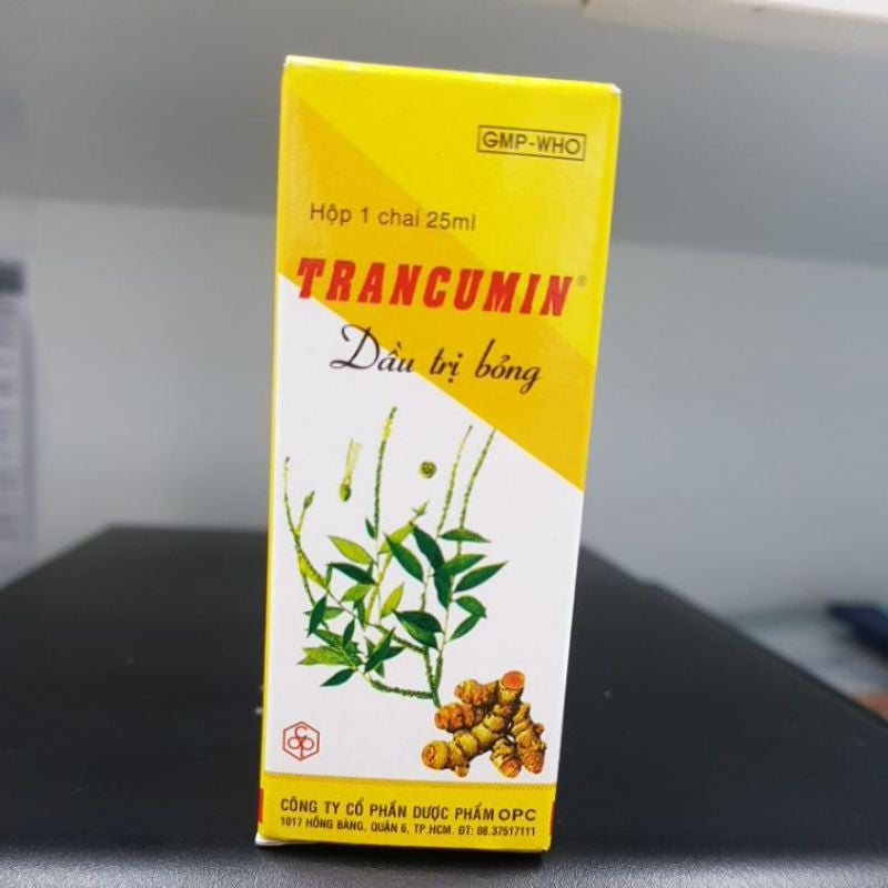 2 Boxs - Trancumin 25ml (Hộp 1 chai) - Dầu Trị Bỏng da