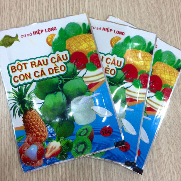 10 packs*Bột rau câu dẻo con cá vàng làm thạch, làm miến keto