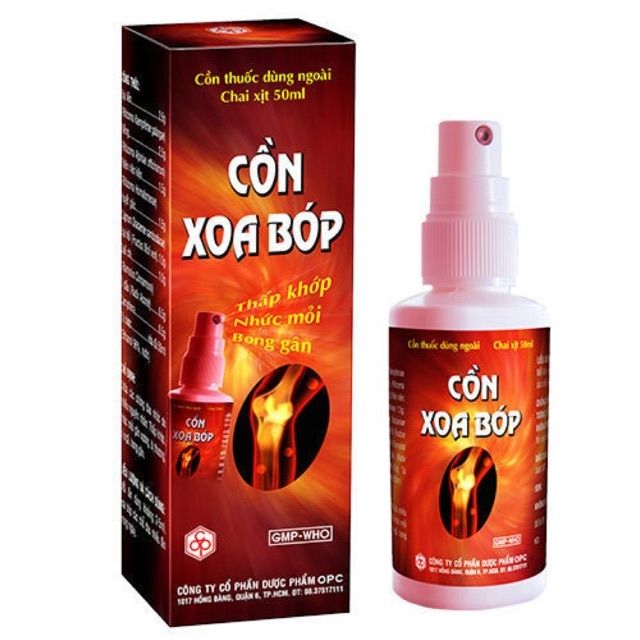 2 Boxs - Cồn Xoa Bóp (Chai xịt 50ml)