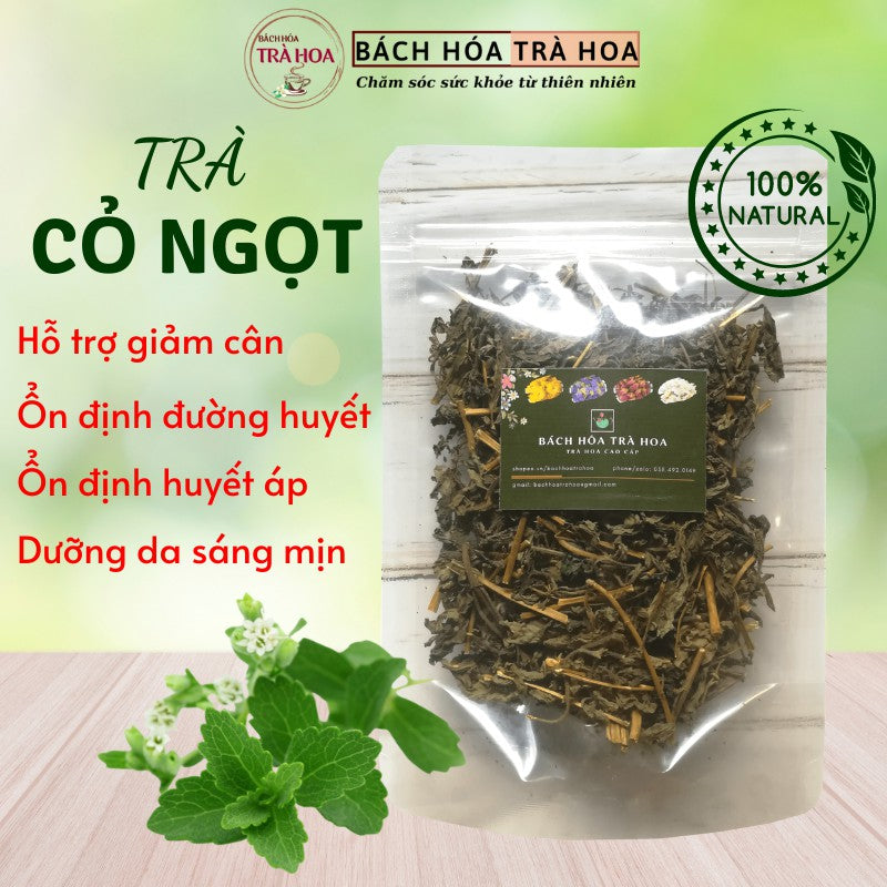 Trà cỏ ngọt sấy khô vị ngọt thanh gói 100g
