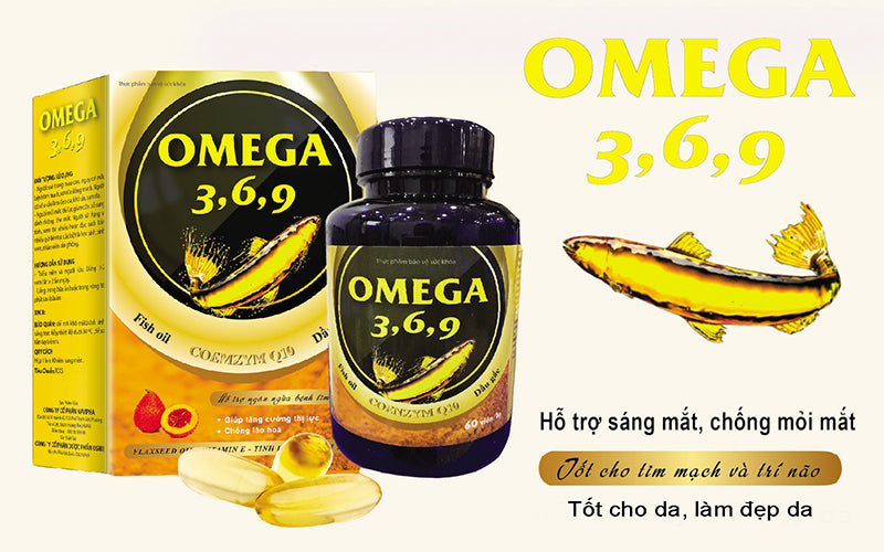 02 Boxs - Thực phẩm chức năng Omega 3, 6, 9 bổ não, tăng trí nhớ, sáng mắt ( 60 Viên )