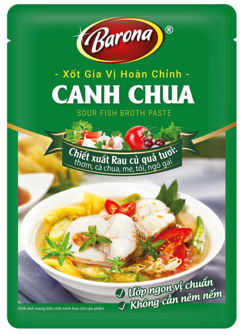 Xốt Gia Vị Hoàn Chỉnh Barona - Canh Chua *10 Packs