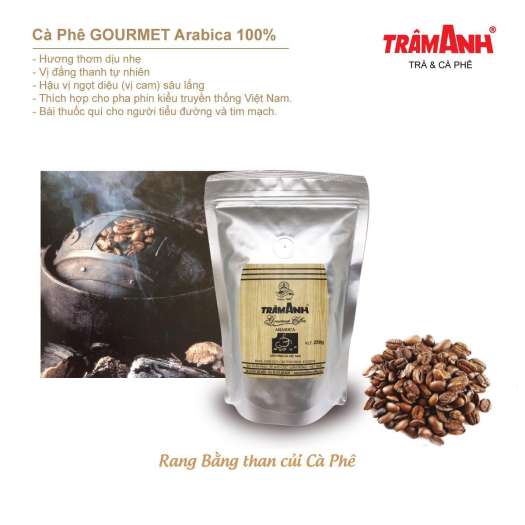Cà Phê bột cao cấp Gourmet Arabica 100%- gói 250gr- TRÂM ANH