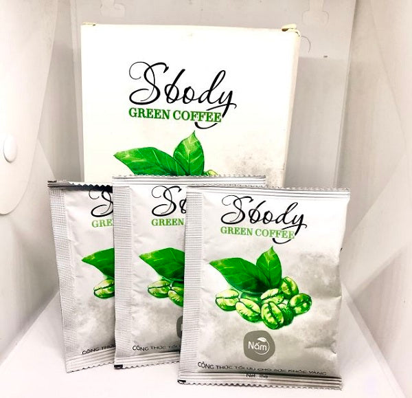 Nấm Giảm Cân Sbody Green Coffee - 100% Thiên Nhiên (Hộp 12 gói /180G) Đốt Mỡ và Kiểm Soát Cân Nặng - Cà Phê Xanh Giảm Cân AN TOÀN & HIỆU QUẢ!