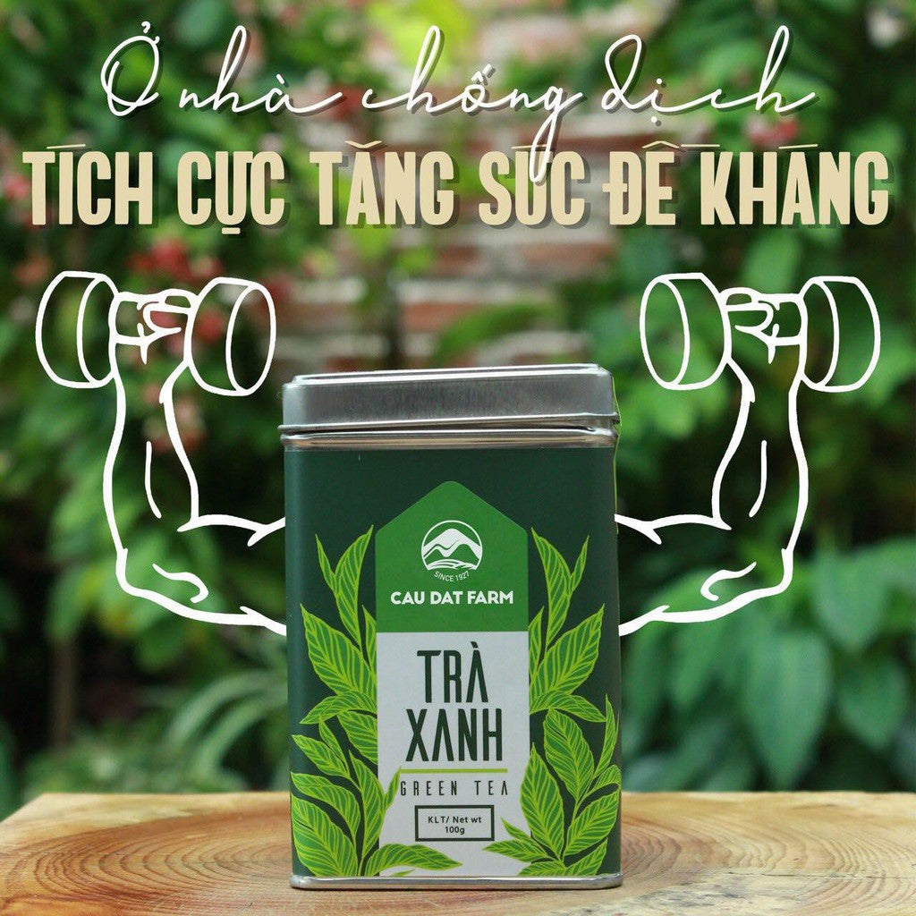Trà Xanh Cầu Đất Farm Lon Thiếc (100g)