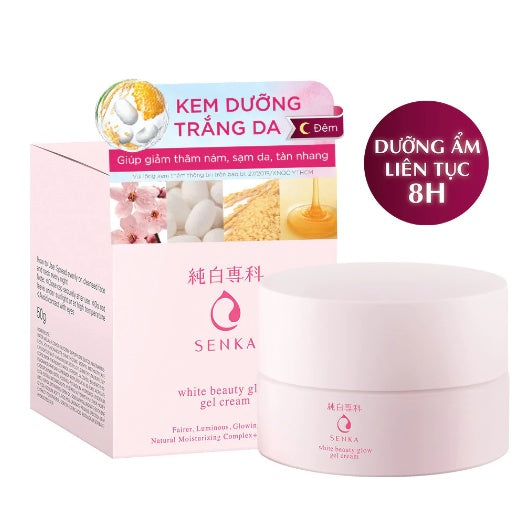 Kem dưỡng trắng da ban đêm Senka White Beauty Glow Gel Cream 50g - 15538