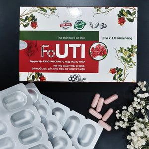 02 Boxs - Viên uống hỗ trợ giảm triệu chứng đường tiết niệu FoUTI