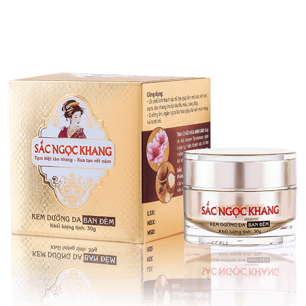 01 boxes 30g Sac Ngoc Khang cream reduce pigmentation melasma freckles - Night