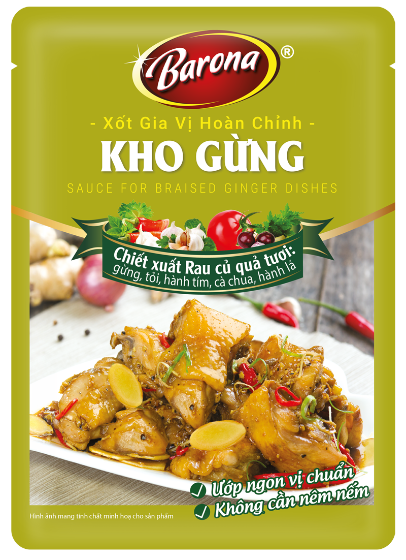 Xốt Gia Vị Hoàn Chỉnh Barona - Kho Gừng *10 Packs