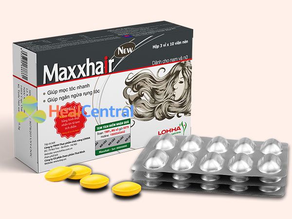 06 Boxes + Free 1 - Maxxhair Help for Hair Strong, Enhances The Health of The Hair - Thuốc Mọc Tóc Maxx Hair-Ship from USA time 7-14 Days
