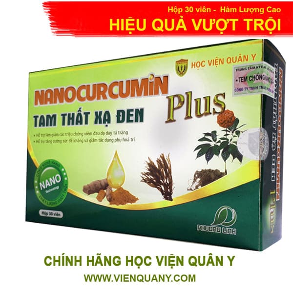 Nano Curcumin tam thất xạ đen PLUS