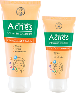 02Boxs * 100g - Acnes Vitamin Cleanser - Kem rửa mặt Vitamin