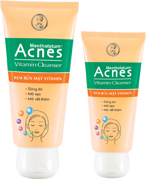 02Boxs * 100g - Acnes Vitamin Cleanser - Kem rửa mặt Vitamin